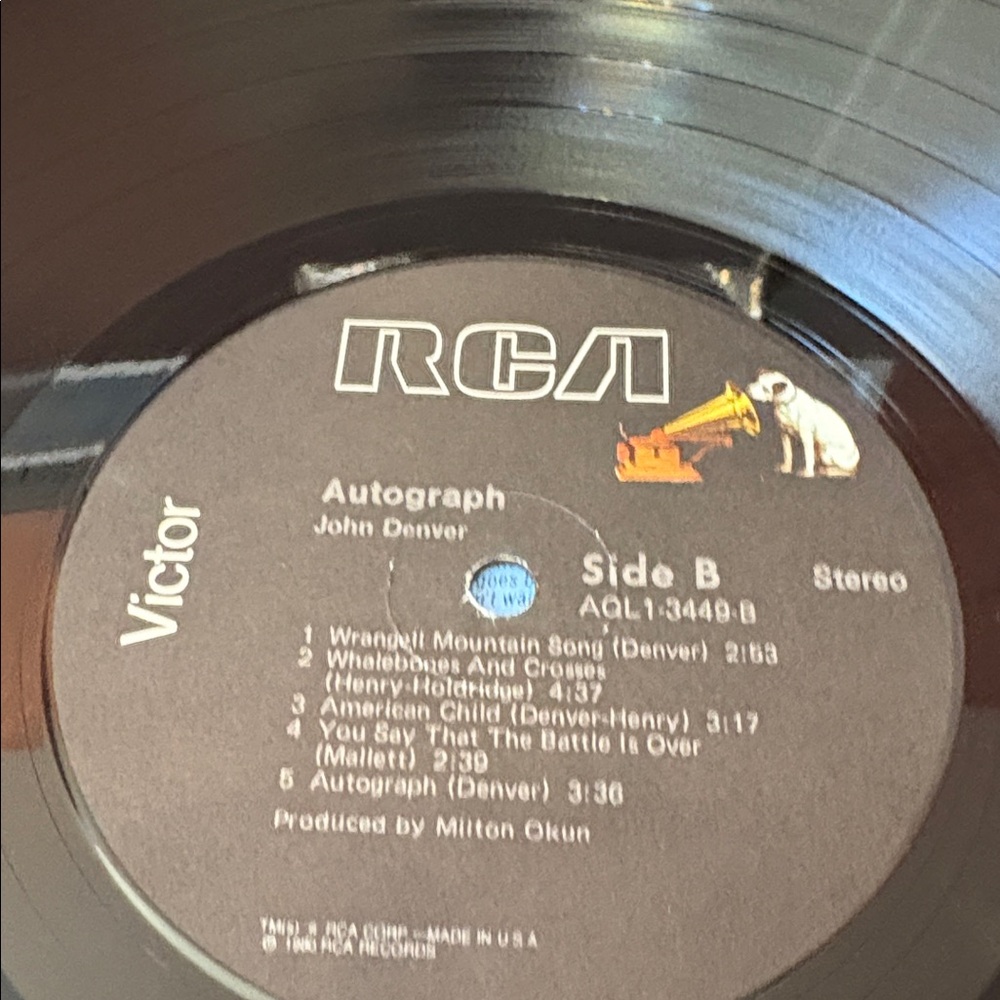 John Denver Autograph Vinyl LP Record 1980 - Picture 7 of 8